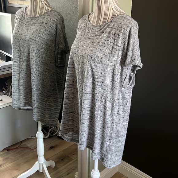 Calvin Klein, gray blouse